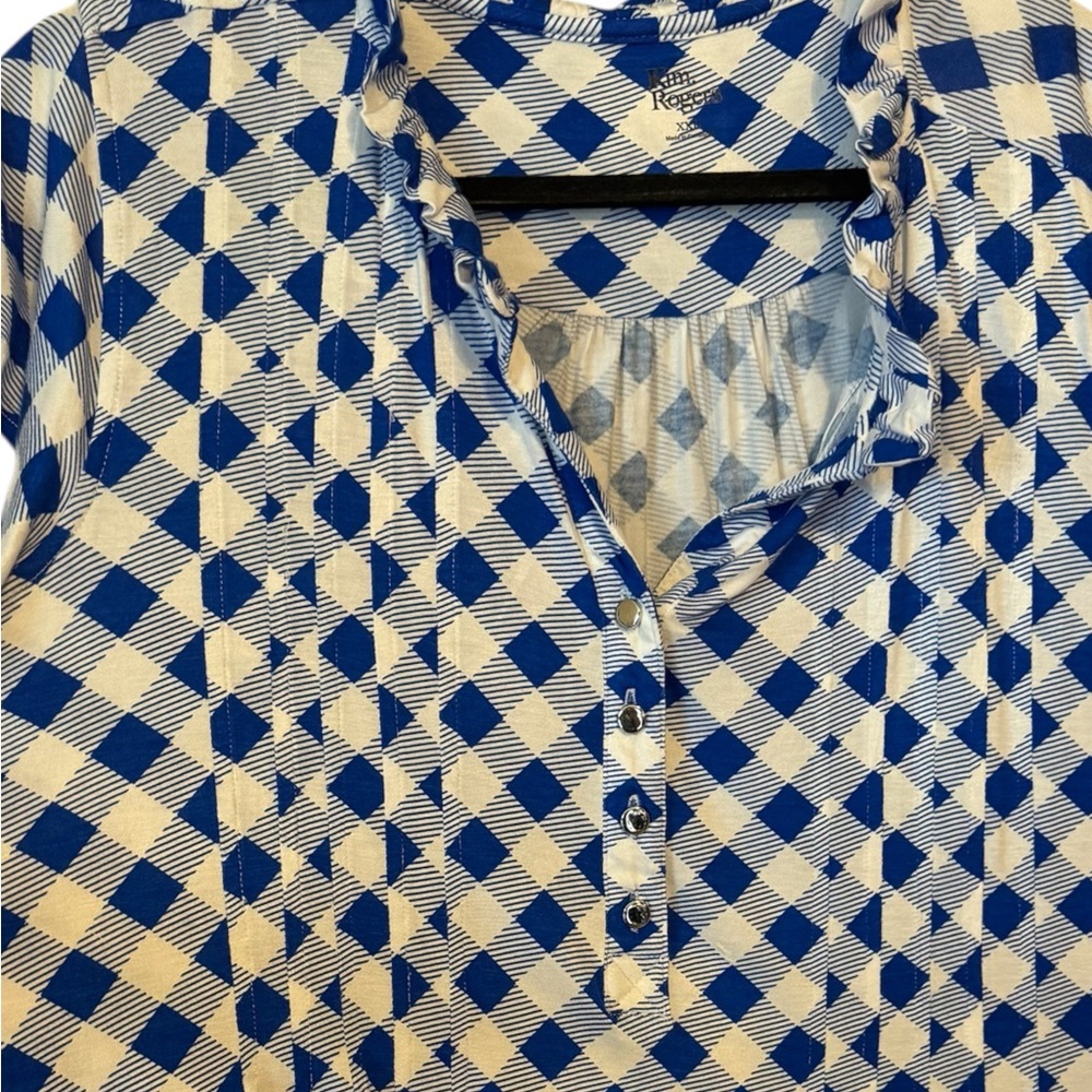 NWT  KIM ROGERS  SUMMER TOP   2X PLUS     #CL4 - Picture 4 of 10